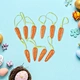 10PK Foam Glitter Carrots
